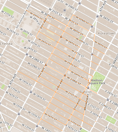 NYC Streets Map